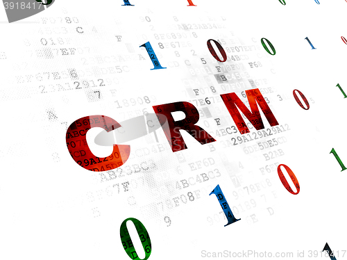 Image of Business concept: CRM on Digital background