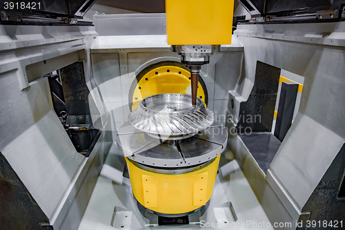 Image of Metalworking CNC milling machine.