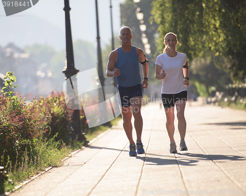 Image of couple jogging
