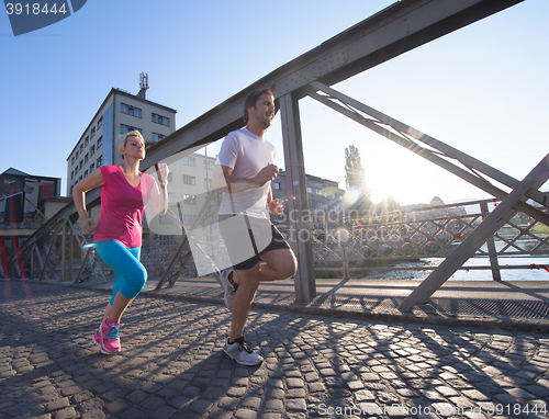 Image of couple jogging