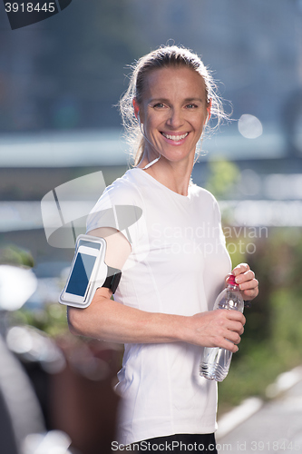 Image of jogging woman portrait