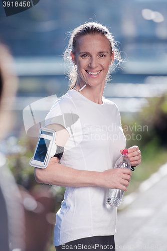 Image of jogging woman portrait