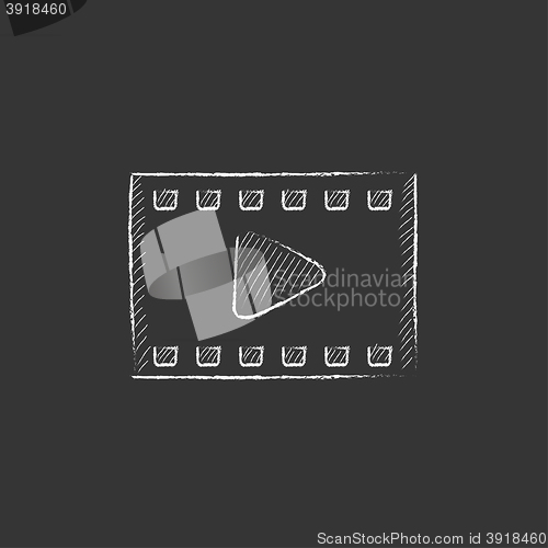 Image of Film frame. Drawn in chalk icon.