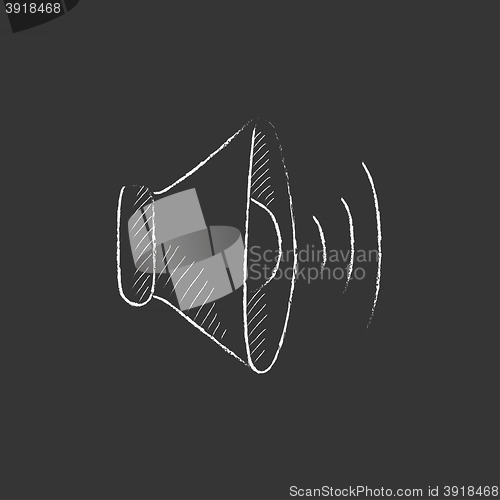 Image of Speaker volume. Drawn in chalk icon.