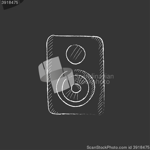Image of MP3 player. Drawn in chalk icon.