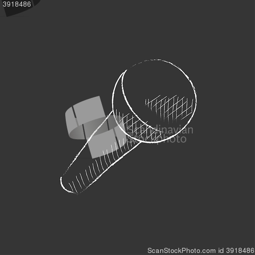 Image of Microphone. Drawn in chalk icon.
