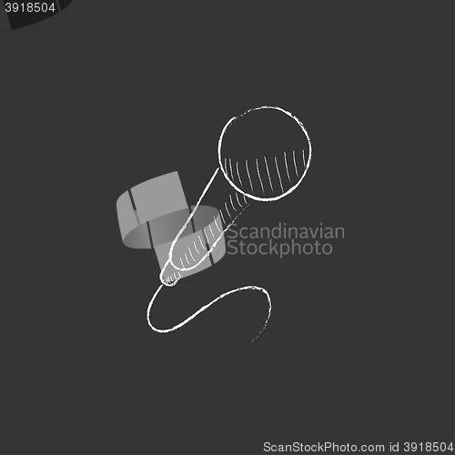 Image of Microphone. Drawn in chalk icon.