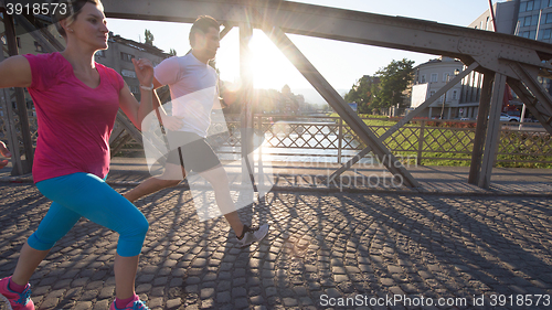 Image of couple jogging