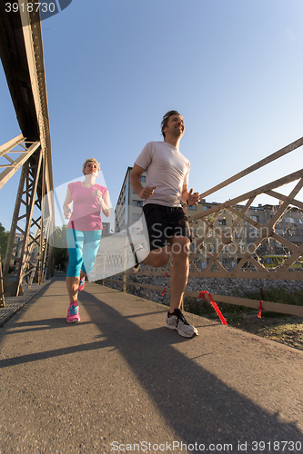 Image of couple jogging