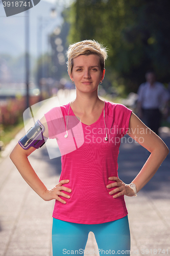 Image of jogging woman portrait