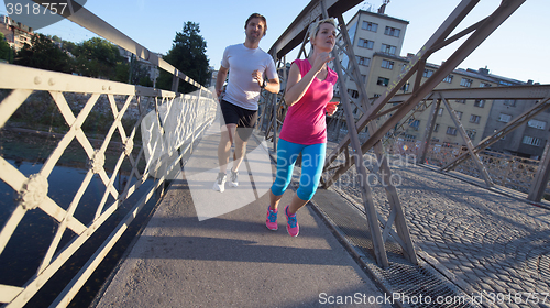 Image of couple jogging