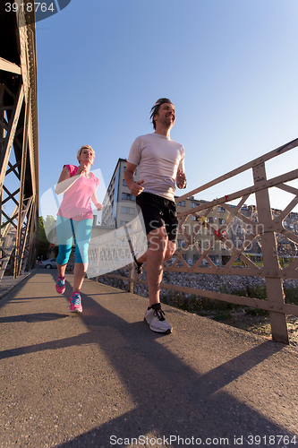 Image of couple jogging