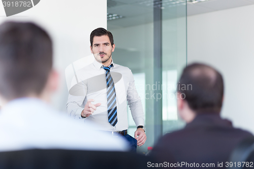 Image of Business team office meeting.