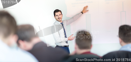 Image of Business presentation on corporate meeting.