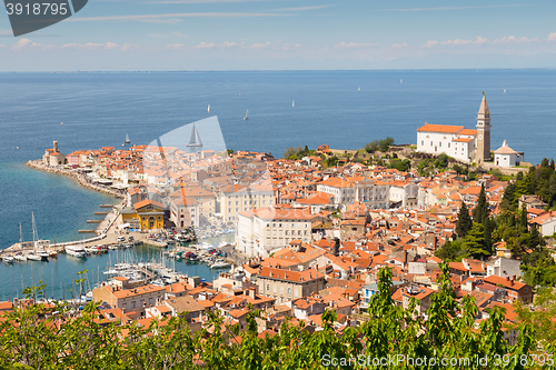 Image of Picturesque old town Piran, Slovenia.