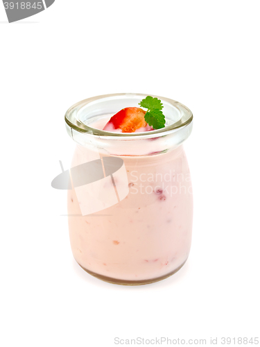 Image of Yogurt with strawberries and mint