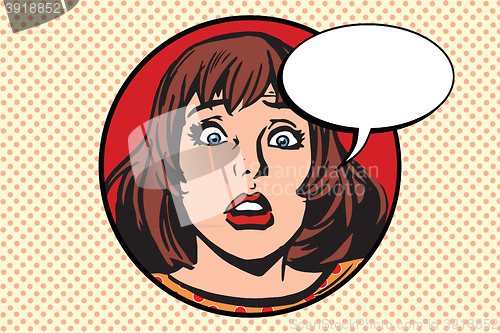 Image of Face girl emotions surprise