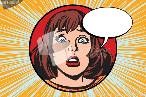 Image of Face girl emotions surprise