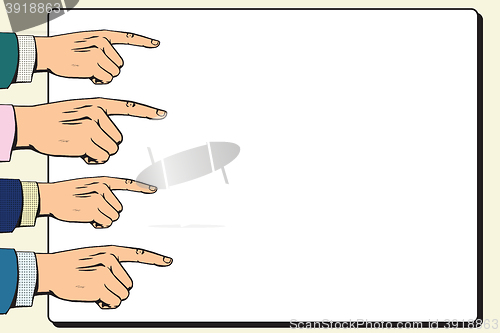 Image of Hands index finger pointer poster