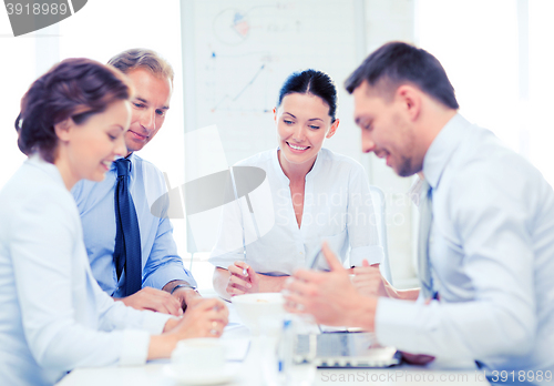 Image of business team having meeting in office