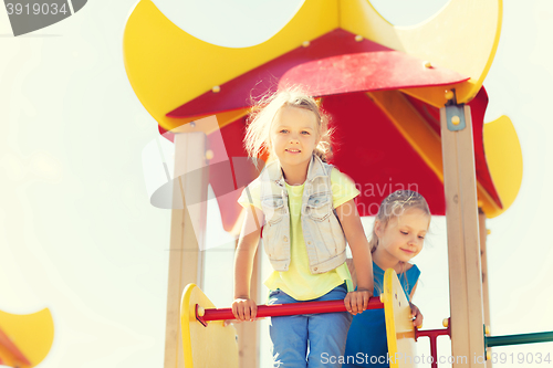 Image of happy kids on children playground