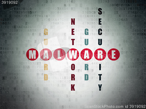 Image of Privacy concept: Malware in Crossword Puzzle
