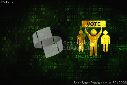 Image of Political concept: Election Campaign on digital background