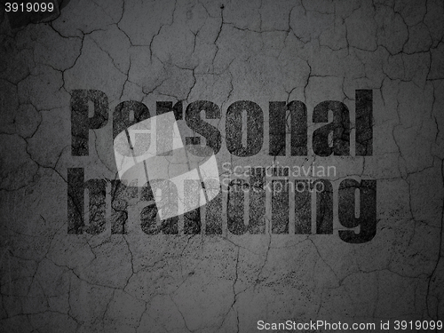 Image of Marketing concept: Personal Branding on grunge wall background