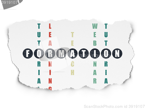 Image of Studying concept: Formation in Crossword Puzzle