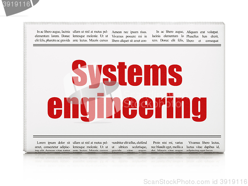 Image of Science concept: newspaper headline Systems Engineering