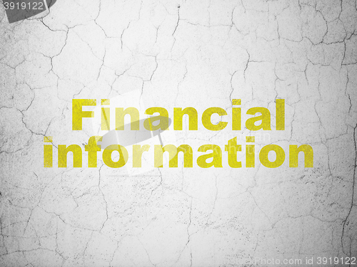 Image of Business concept: Financial Information on wall background
