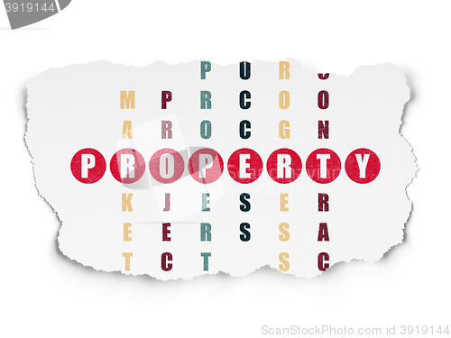 Image of Business concept: Property in Crossword Puzzle