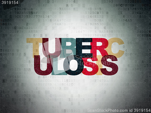 Image of Healthcare concept: Tuberculosis on Digital Data Paper background