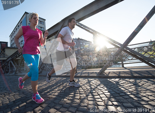 Image of couple jogging