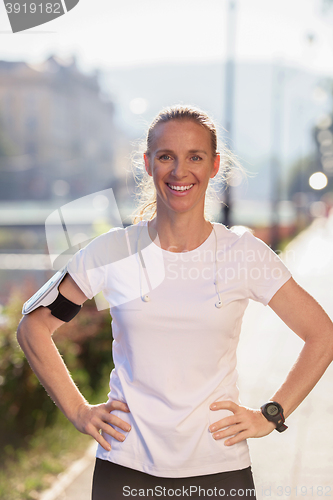 Image of jogging woman portrait