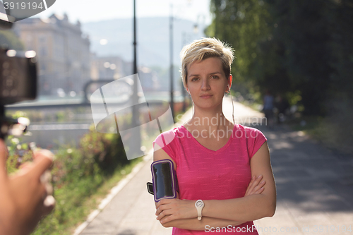 Image of jogging woman portrait