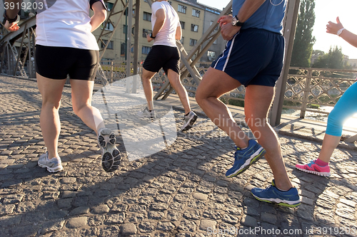 Image of people group jogging