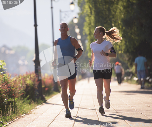 Image of couple jogging