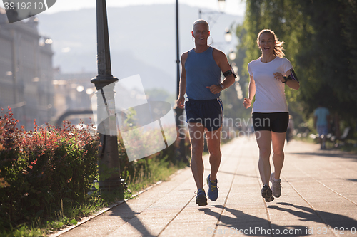 Image of couple jogging