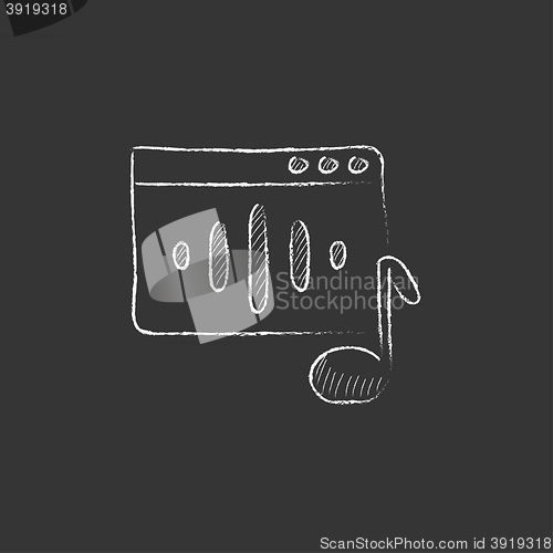 Image of Radio. Drawn in chalk icon.