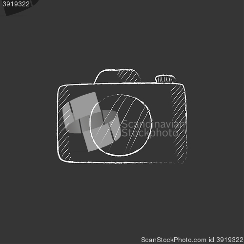 Image of Camera. Drawn in chalk icon.