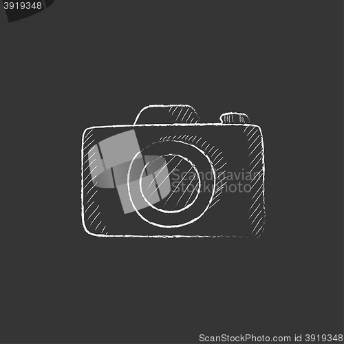 Image of Camera. Drawn in chalk icon.