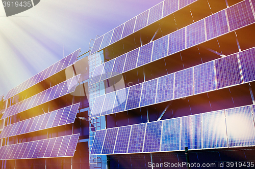 Image of solar panel and renewable energy