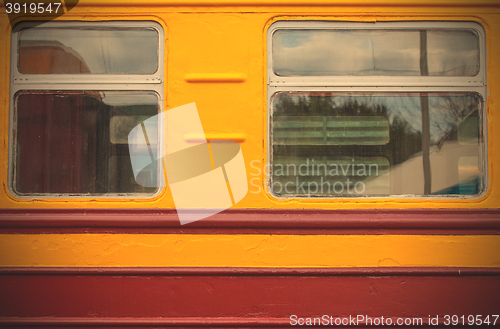 Image of retro railway carriage