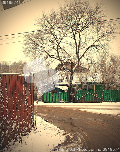 Image of Village winter landscape