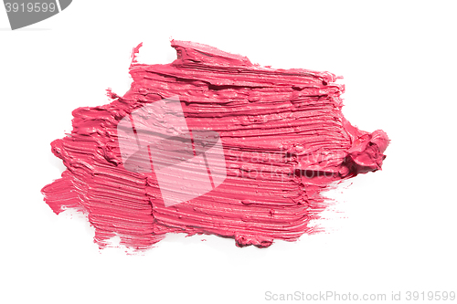 Image of red lipstick stroke isolated