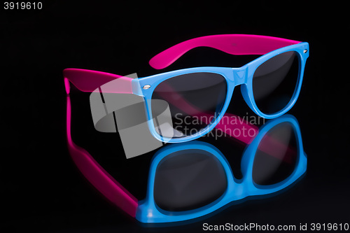 Image of colored sunglasses.