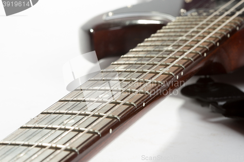 Image of Electric guitar detail shots