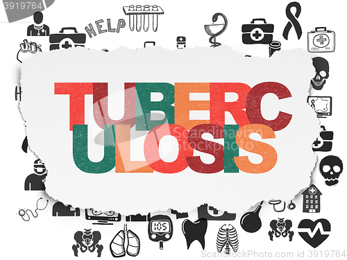 Image of Healthcare concept: Tuberculosis on Torn Paper background