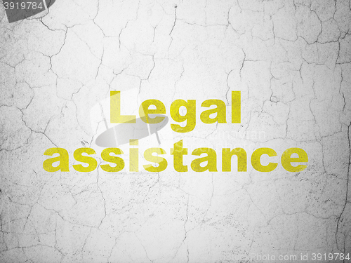 Image of Law concept: Legal Assistance on wall background